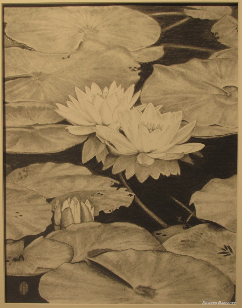 13 1/2 x  10 1/2 in.  Charcoal and pencil on paper